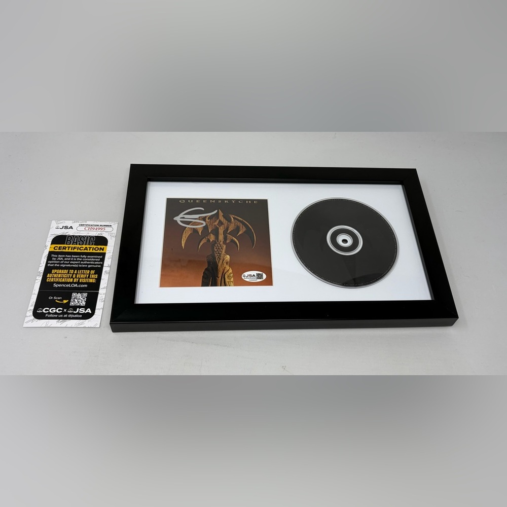 Geoff Tate signed Queensryche Empire CD Cover Framed‎ JSA COA